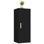 vidaXL Armoire murale Noir 34 5x34x90 cm Bois d'ingénierie