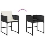 vidaXL Ensemble à manger de jardin 9Pièces coussins noir résine tressée
