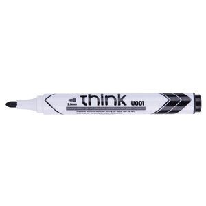 Marqueur effaçable Think à sec pointe ogive 2.0mm noir peu odorant effaçage facile DELI