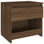 vidaXL Tables de chevet 2 Pièces Chêne marron 40x30x3cm Bois d'ingénierie