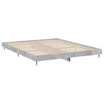 vidaXL Cadre de lit gris béton 200x200 cm bois d'ingénierie