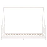 vidaXL Cadre de lit pour enfants blanc 90x190 cm bois de pin massif