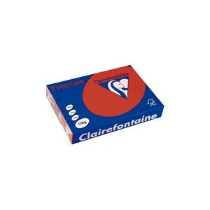 Ramette 250 Feuilles Papier 120g A4 210x297 mm Certifié FSC rouge groseille TROPHÉE