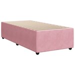 vidaXL Sommier à lattes de lit avec matelas Rose 90x190 cm Velours