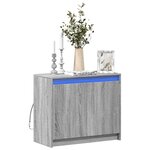 vidaXL Buffet avec LED sonoma gris 72x34x61 cm bois d'ingénierie