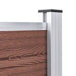vidaXL Clôture de jardin WPC 180x105 cm Marron