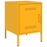 vidaXL Tables de chevet 2 Pièces jaune moutarde 36x39x50 5 cm acier