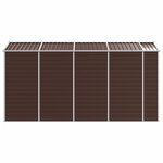 vidaXL Abri de jardin marron 191x385x198 cm acier galvanisé