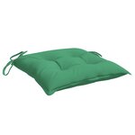 vidaXL Coussins de chaise lot de 2 vert 40x40x7 cm tissu oxford