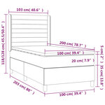 vidaXL Sommier à lattes de lit avec matelas Rose 100x200 cm Velours
