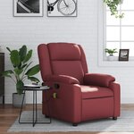 vidaXL Fauteuil de massage inclinable Rouge bordeaux Similicuir