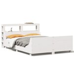 vidaXL Cadre de lit sans matelas blanc 160x200 cm bois de pin massif