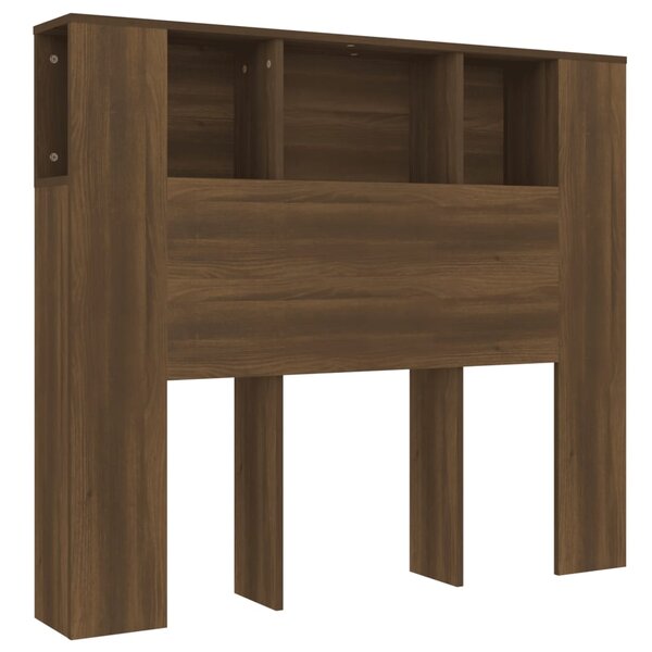 vidaXL Armoire de tête de lit chêne marron 120x18 5x102 5 cm