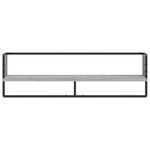 vidaXL Étagère murale avec barre sonoma gris 100x25x30 cm