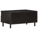 vidaXL Table basse noir 80x54x40 cm bois massif de manguier