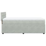 vidaXL Sommier à lattes de lit et matelas Gris clair 90x190 cm Velours