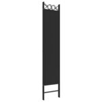 vidaXL Cloison de séparation 4 panneaux Noir 160x200 cm Tissu