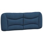 vidaXL Cadre de lit sans matelas bleu 140x190 cm tissu