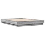 vidaXL Cadre de lit sonoma gris 160x200 cm bois d'ingénierie