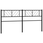 vidaXL Tête de lit métal noir 193 cm