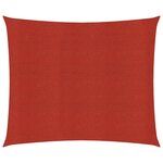 vidaXL Voile d'ombrage 160 g/m² Rouge 3x3 m PEHD