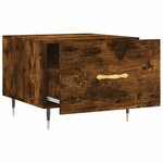 vidaXL Table basse Chêne fumé 50x50x40 cm Bois d'ingénierie