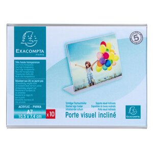 Lot De 10 Porte-étiquettes A7 Horizontal - Cristal - Exacompta