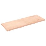 vidaXL Dessus de table bois massif non traité bordure assortie