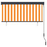 vidaXL Store roulant d'extérieur 140x250 cm Blanc et orange