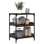 vidaXL Chariot de cuisine chêne marron 60x41x80 5 cm bois d'ingénierie