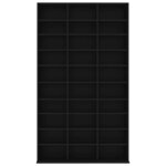 vidaXL Armoire à CD Noir 102x16x177 5 cm Bois d'ingénierie