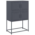 vidaXL Buffet anthracite 68 5x38 5x107 cm acier