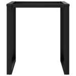 vidaXL Pieds de table à manger cadre en O 70x70x73 cm fonte