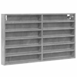 vidaXL Armoire à vitrine gris béton 100x8 5x58 cm bois d'ingénierie