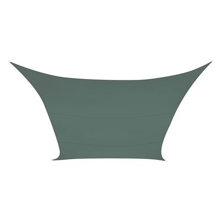 Perel Voile d'ombrage carrée 5 m Gris vert