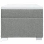 vidaXL Sommier à lattes de lit avec matelas Gris clair 100x200cm Tissu