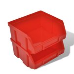 vidaXL Jeu de paniers muraux de stockage Plastique 30Pièces Bleu et rouge