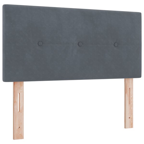 Tête de lit LED vidaXL capitonnée en boutons gris foncé 80 cm en velours