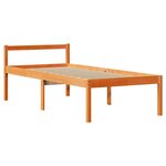 vidaXL Cadre de lit avec tête de lit cire marron 75x190 cm bois de pin