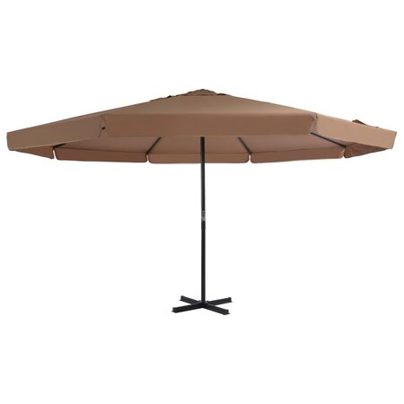 vidaXL Parasol d'extérieur avec mât en aluminium 500 cm taupe