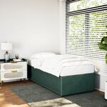 vidaXL Cadre de lit Vert foncé 80x200 cm Velours