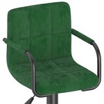 vidaXL Tabourets de bar lot de 2 vert foncé velours