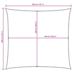 vidaXL Voile de parasol tissu oxford carré 3x3 m marron