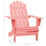 vidaXL Chaise de jardin Adirondack Bois de sapin massif Rose