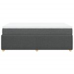 vidaXL Sommier à lattes de lit avec matelas Gris foncé 120x200cm Tissu
