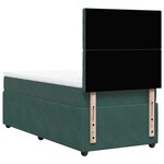 vidaXL Sommier à lattes de lit avec matelas Vert foncé 100x200 cm