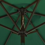 vidaXL Parasol avec lumières LED Vert 200x211 cm Aluminium