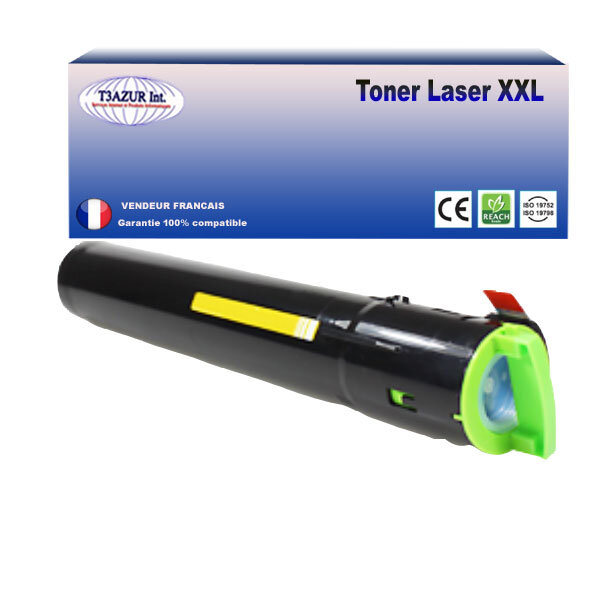 Toner compatible avec ricoh aficio mpc2030  mpc2050  mpc2530  mpc2550 remplace ricoh 842062/841507/842058/841199 - jaune - 9 500 pages - t3azur