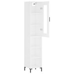 vidaXL Buffet haut Blanc 34 5x34x180 cm Bois d'ingénierie