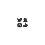 4 ardoises Silhouette Social network